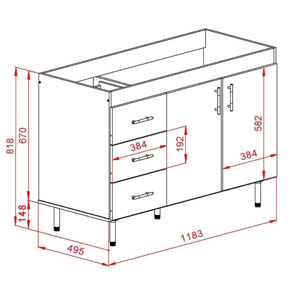 Bajo Mesada C/bacha 120cm Mueble Cocina Melamina Bla Envios ... Bajo Mesada C/bacha 120cm Mueble Cocina Melamina Bla Envios ...