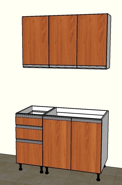 Bajo mesada y alacena mdf 18 mm masisa 120 cm 9.999,00 en ...