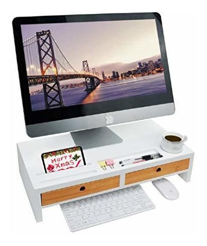 with Drawer and Keyboard Storage Stylish and x Monitor Riser Stand Desk Shelf