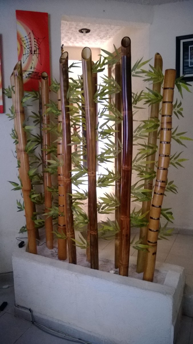 Decoracion cañas de bambu