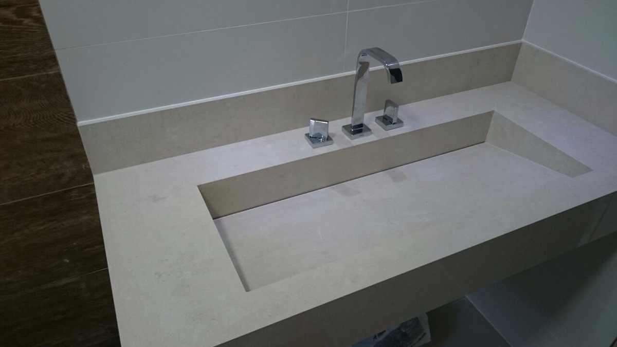 Bancada Em Porcelanato Com Cuba Esculpida R$ 1350,00 em Mercado Livre -> Cuba Para Banheiro Cristal Bancada Em Porcelanato Com Cuba Esculpida R$ 1350,00 em Mercado Livre -> Cuba Para Banheiro Cristal