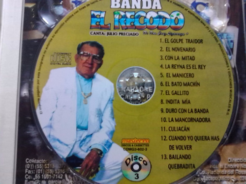 Banda El Recodo - 3 Cd Canta Julio Preciado # 2 (Original) - $ 285.00 ...