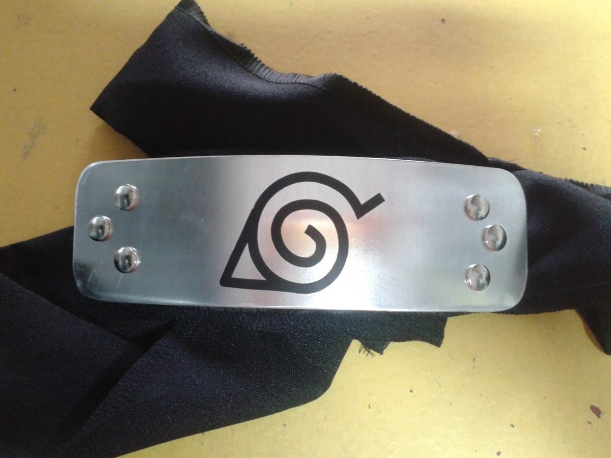 Bandana Naruto + Colar De Anime Do Naruto+ 2 Adesivos 10x7cm - R$ 45,00