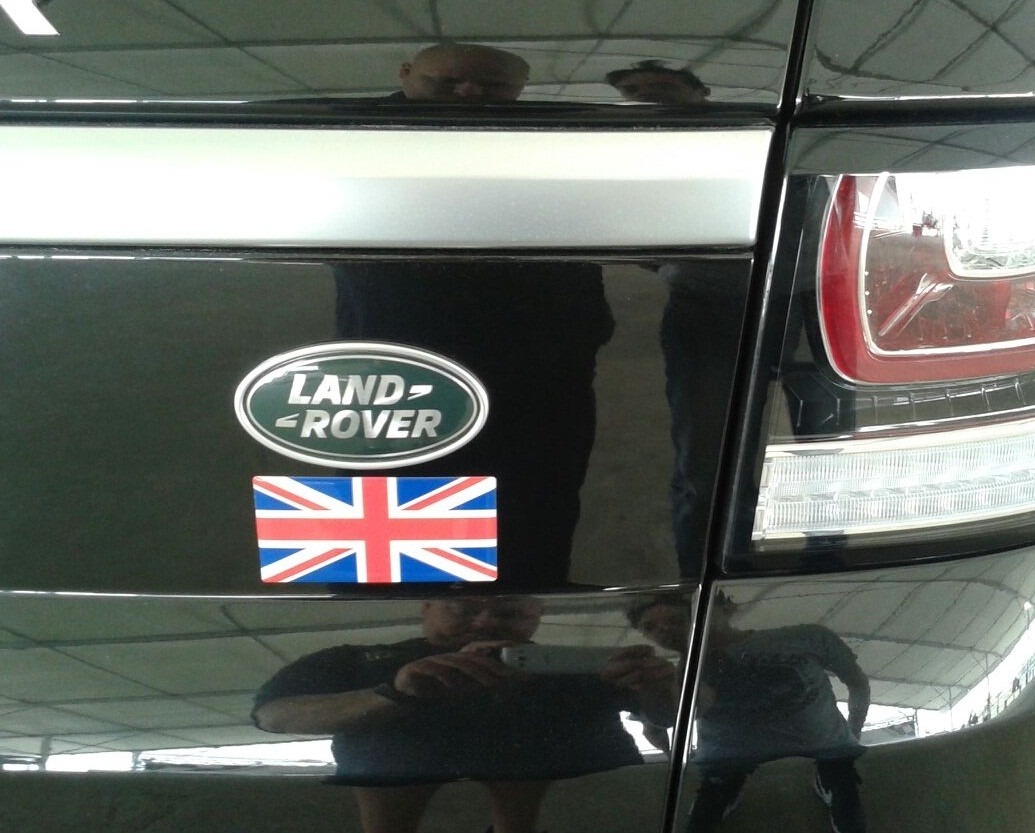 Bandeira Da Inglaterra Resinada P\ Land Rover Adesivo - R 