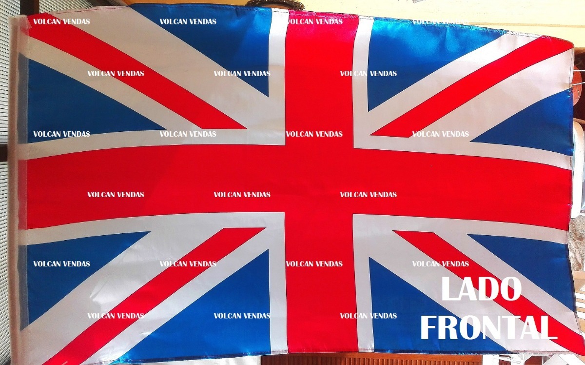 Bandeira Reino Unido U.k. Cetim 1,50 X 90cm Intercâmbio - R$ 59,90 em