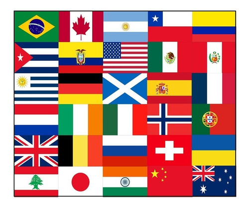Bandeiras Dos Países Da Europa Ásia América Copa Olimpiadas - R$ 56,00
