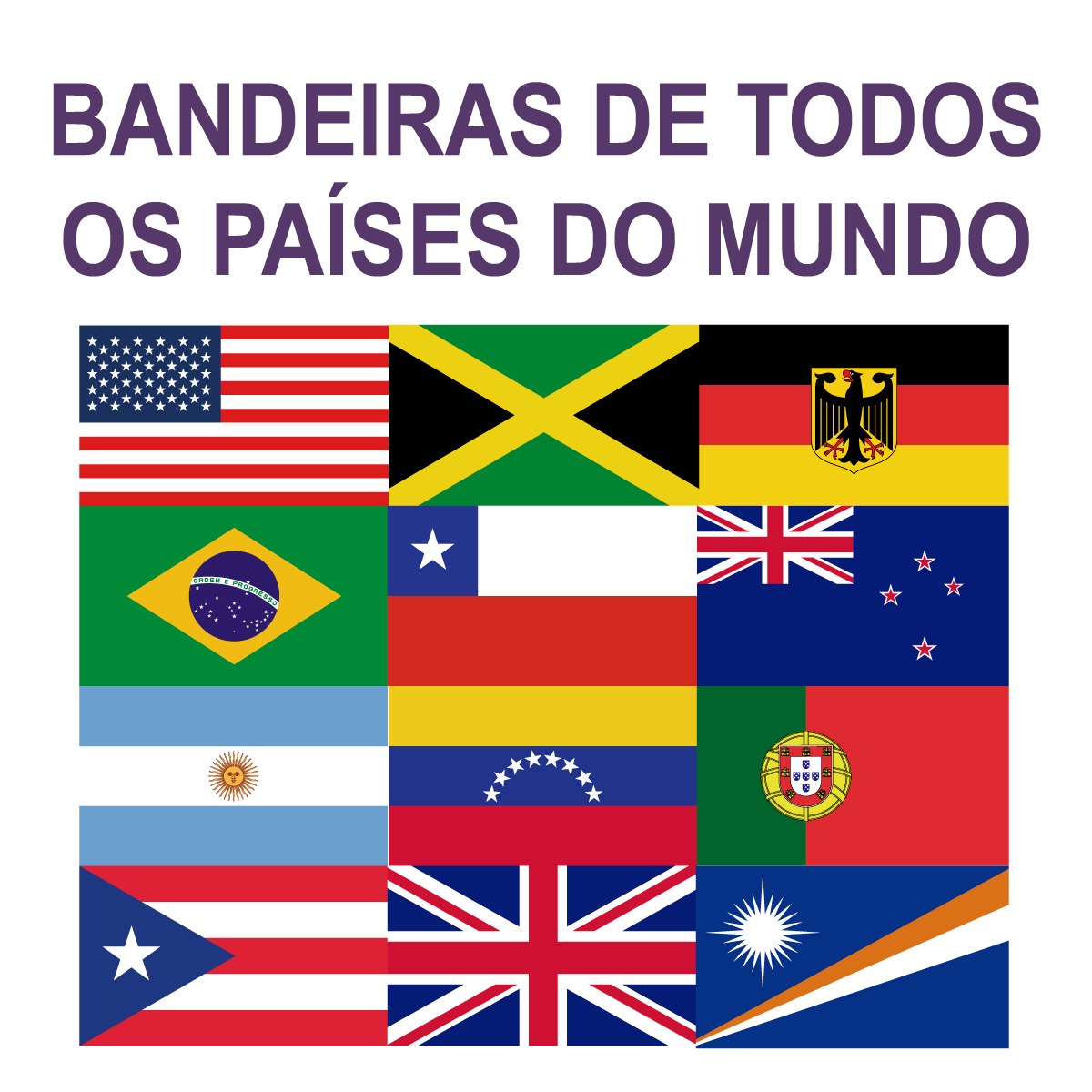 Bandeiras Todos Os Países Arquivo Editável Atualizado 2018 - R$ 7,00 em
