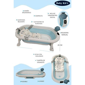 Bañera Para Bebe Incluye Termometro Y Cojin Babykits 