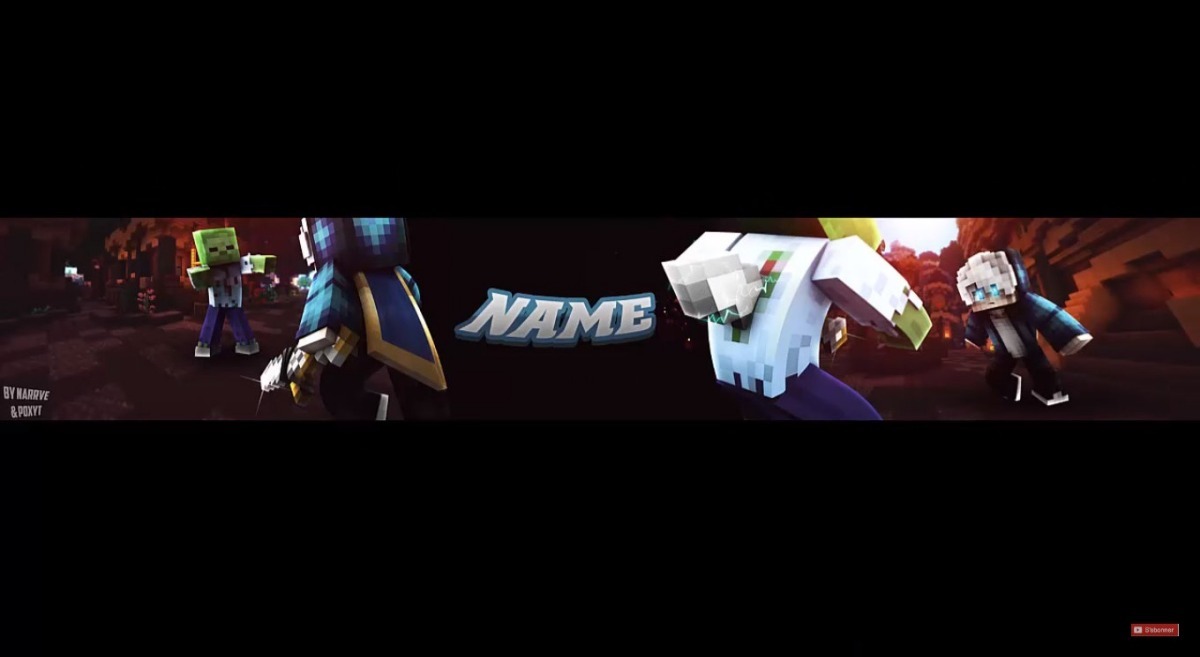 Banner De Minecraft Para Canal No Youtube R 800 Em Mercado Livre