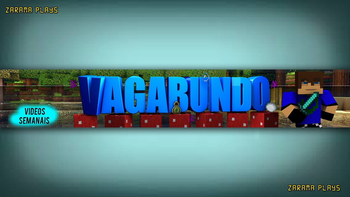 banner profissional e cartoon minecraft youtube 2d e 3d  D_NQ_NP_403411 MLB20534748888_012016 F