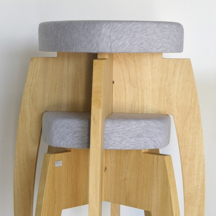 Banqueta s tapizada textil pch diseño madera apilable 1.250,00 ...