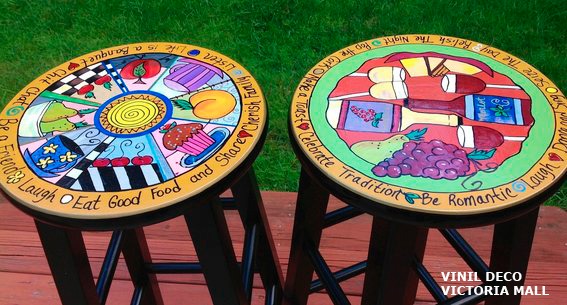 Banquetas altas pop art 980,72 en mercado libre