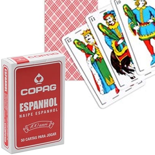 Baralho Cartas Copag Espanhol Vermelho Truco Lacrado 