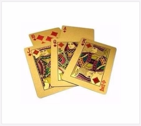 Baralho Dourado Poker Truco Cartas Jogo (flexível 