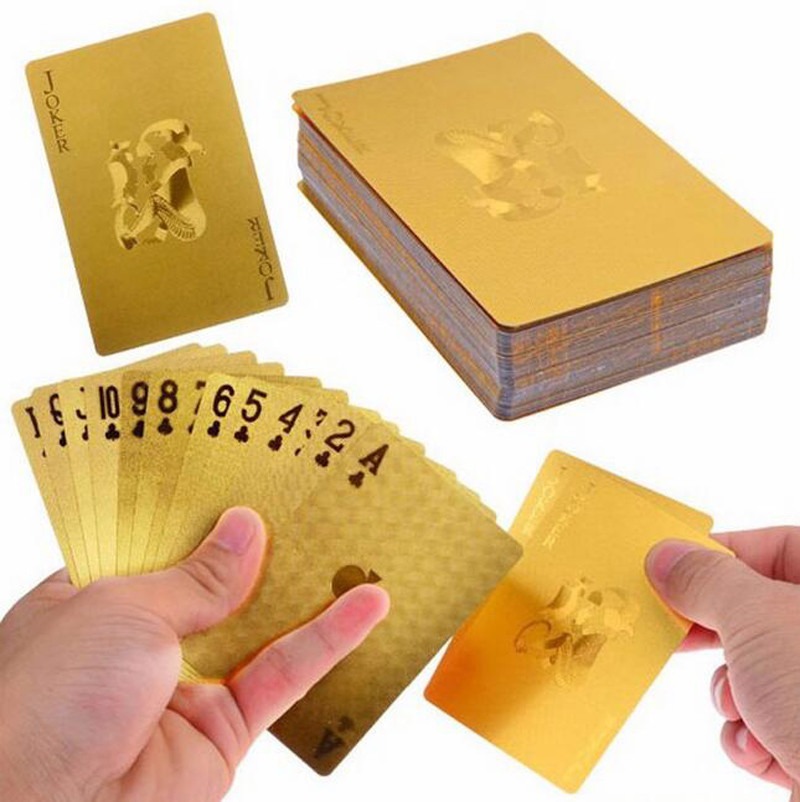 Baralho Folheado Ouro 24k Carat Gold - R$ 50,40 em Mercado 