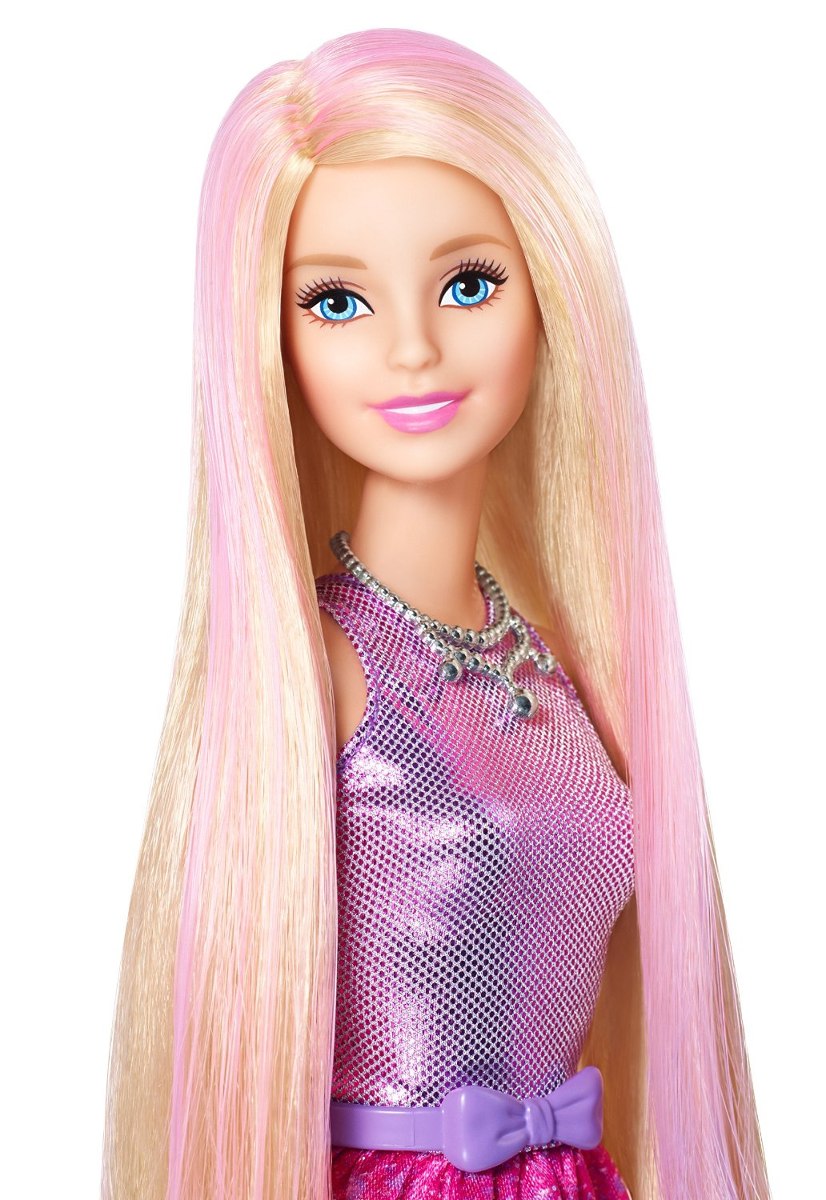 barbie con pelo rosa