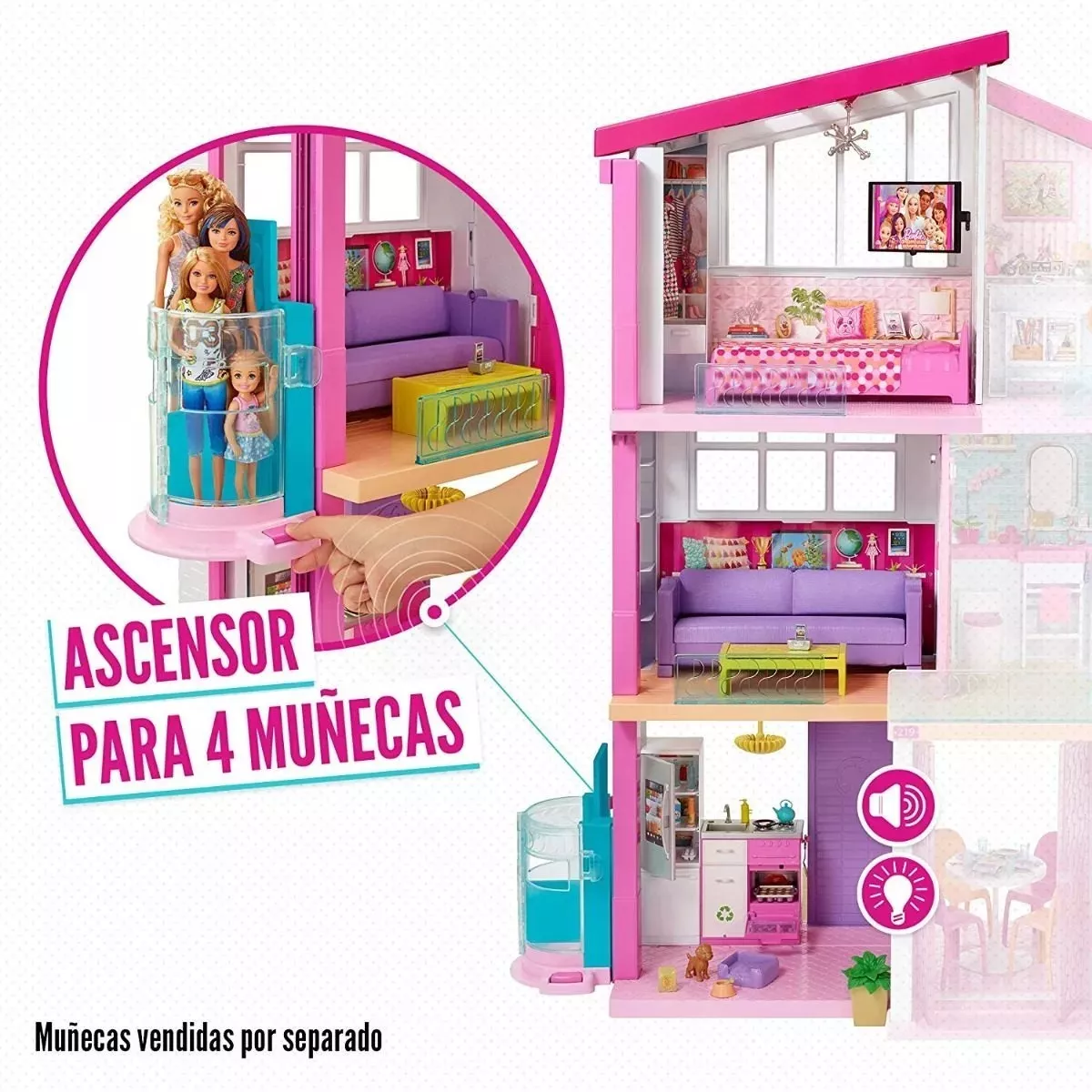 Tecnissa Com Barbie Casa De Munecas De Suenos Con Luces Y Sonidos 70 Ac 4 450 00