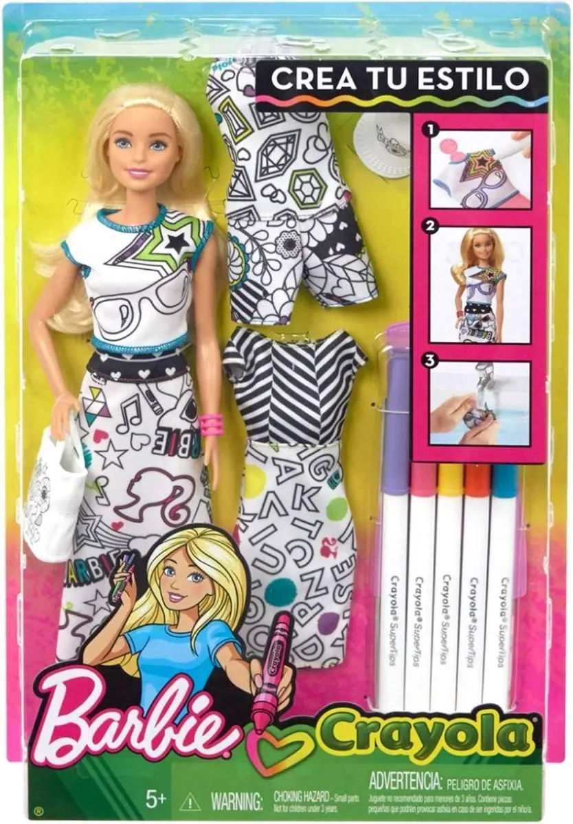 barbie que se le pinta el vestido
