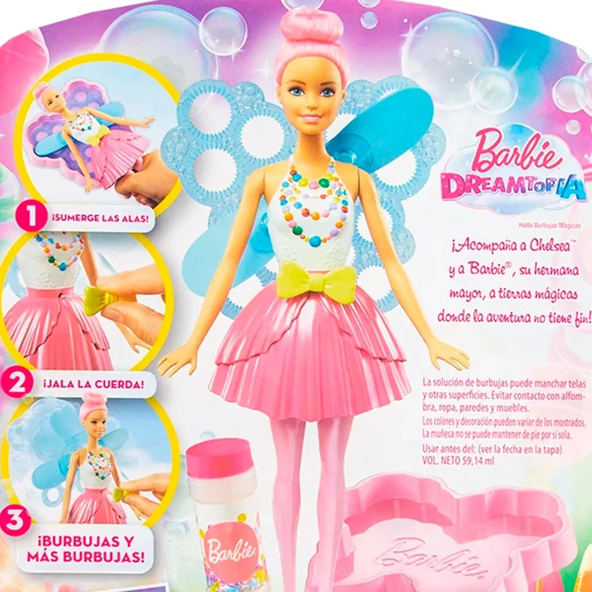 barbie dreamtopia hada burbujas magicas