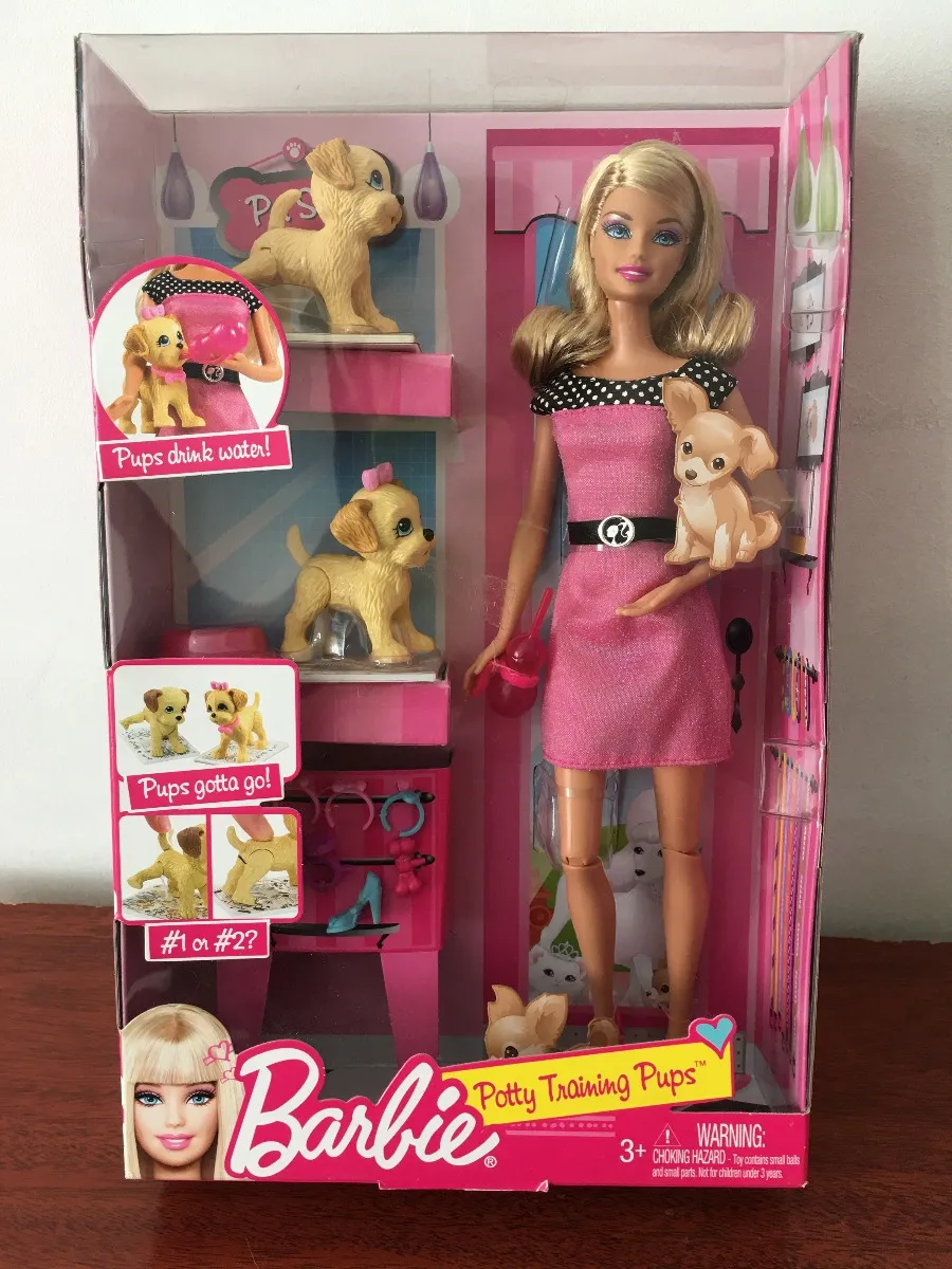 barbie potty training pups