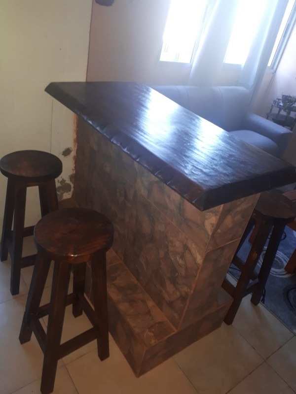 Barra Cocina Desayunador Rústico Madera Premium - $ 500,00 en Mercado Libre