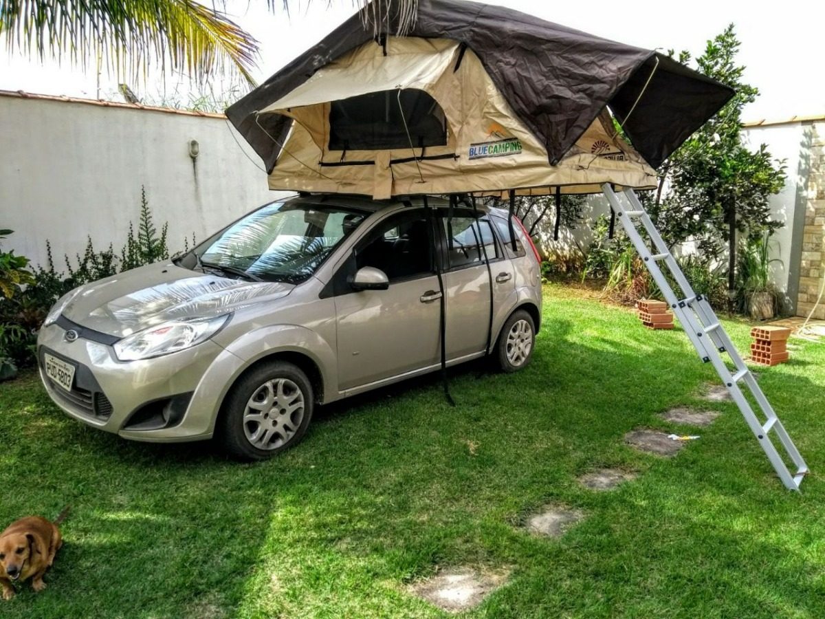 Barracas De Teto Para Carros Barraca De Teto Automotiva Adventure Blue Camping 2a3pessoas - R$ 4.990