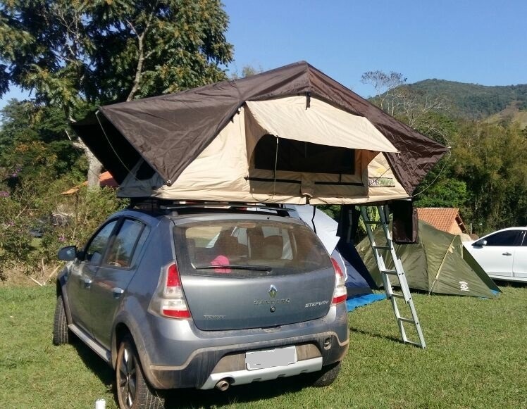 Barracas De Teto Para Carros Barraca Teto Automotiva Adventure 1.4m Blue Camping 3pessoas - R$ 4.890