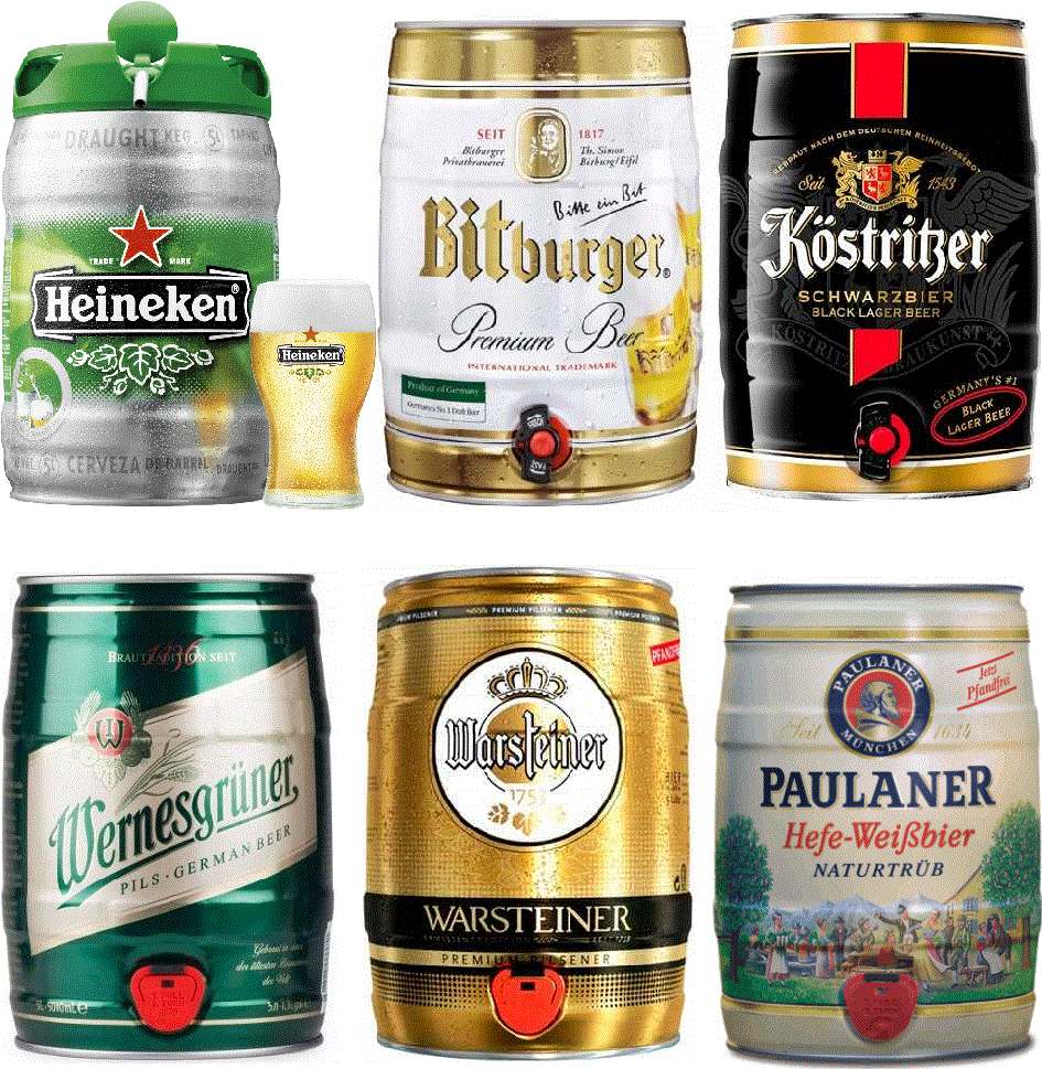 barriles cerveza importada bitburger kostritzer benediktiner