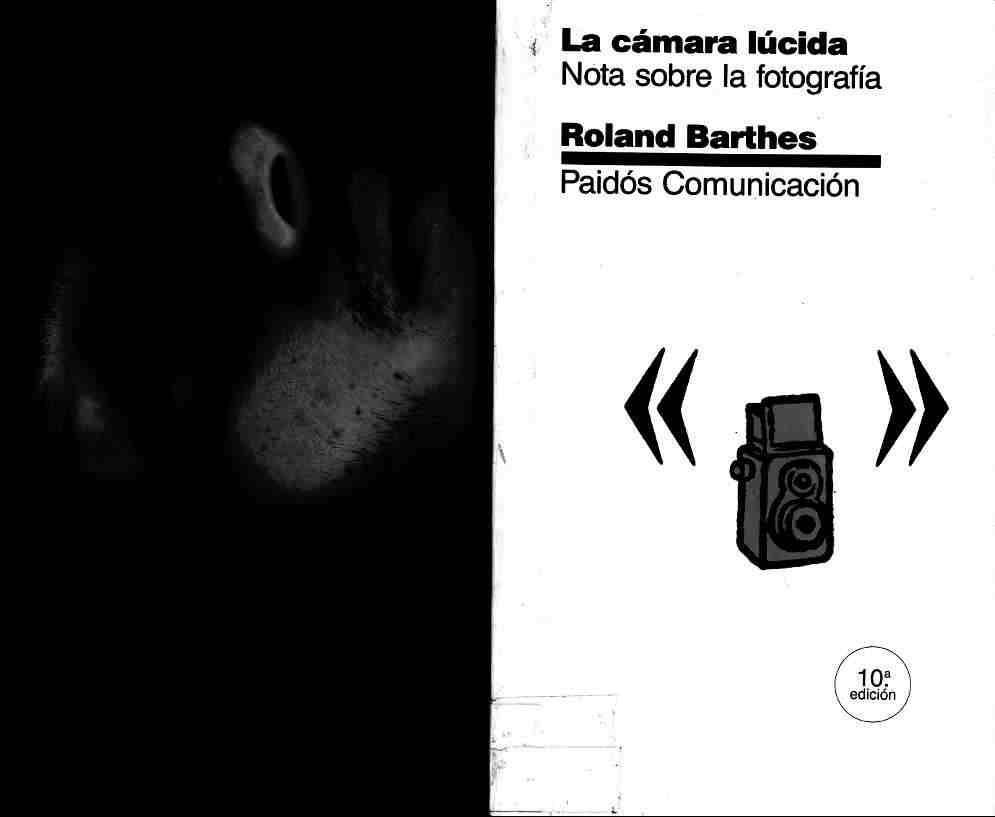 CAMARA LUCIDA ROLAND BARTHES PDF