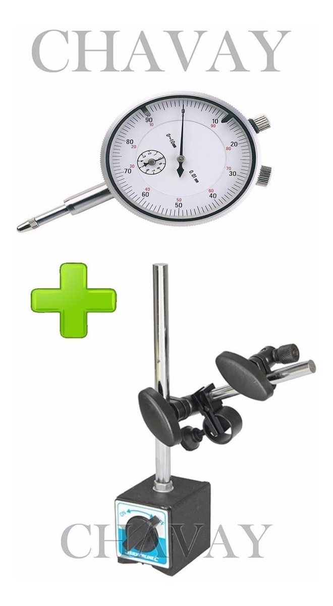 Centesimal Chavay Base MagnéticaReloj 0 Comparador 10 Mm 80Nnvmw
