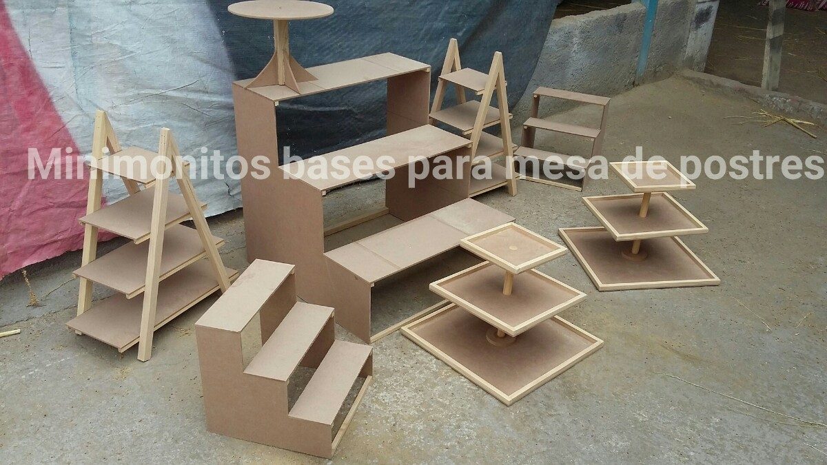 Base Triangular De Mdf Para Cupcakes O Mesa De Dulces - $ 300.00 en