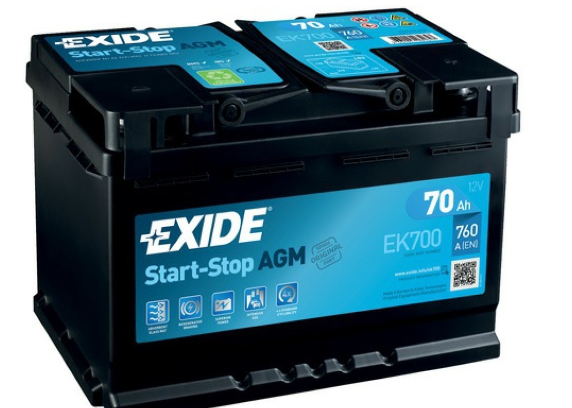 Bateria Exide Agm 70ah 12v Volvo 560, V40, V60 E Xc60