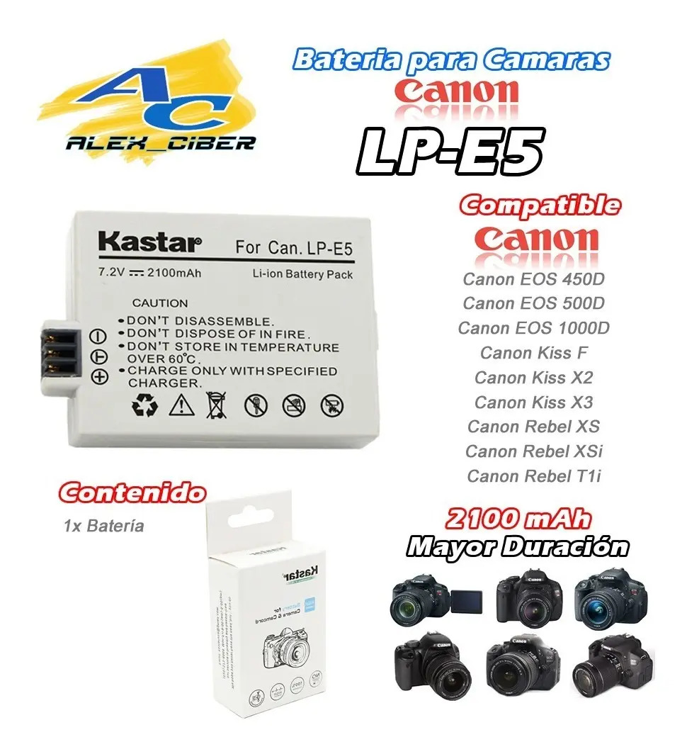 Batteria Digibuddy LP-E5 950mAh Per Canon EOS 450D, 500D, 1000D (Li-Ion)