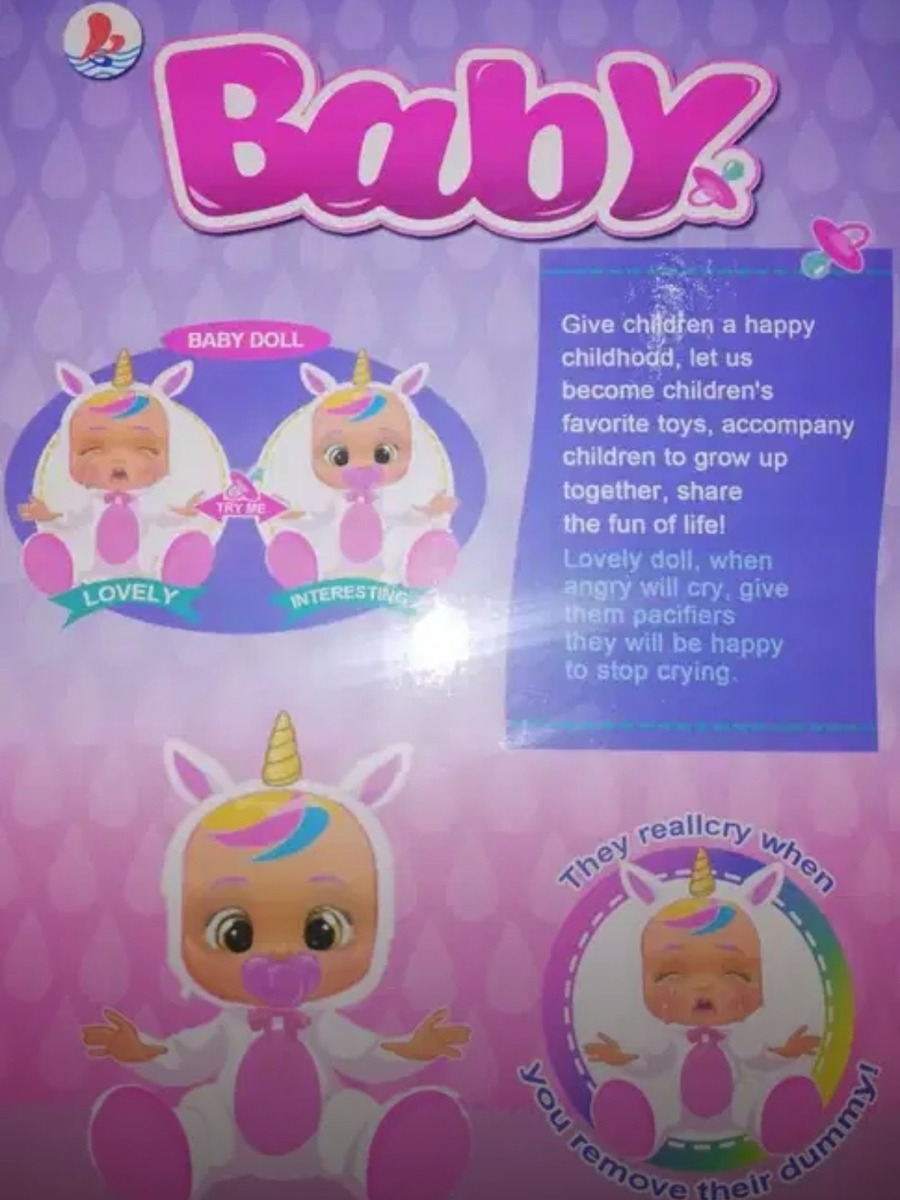 bebé llorón de unicornio
