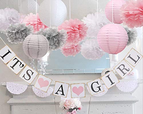 Bebe Nina Baby Shower Decoraciones Es Una Chica Pancartas