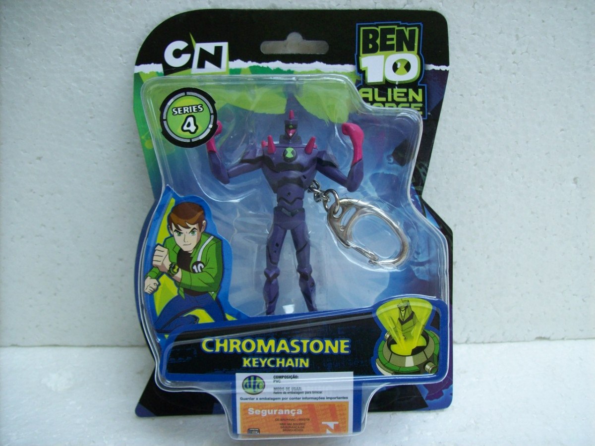ben 10 brinquedo antigo boneco chromastone alien cartoon r 56 00