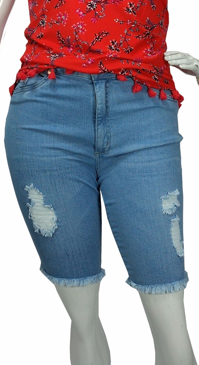 mercadolivre bermuda jeans feminina