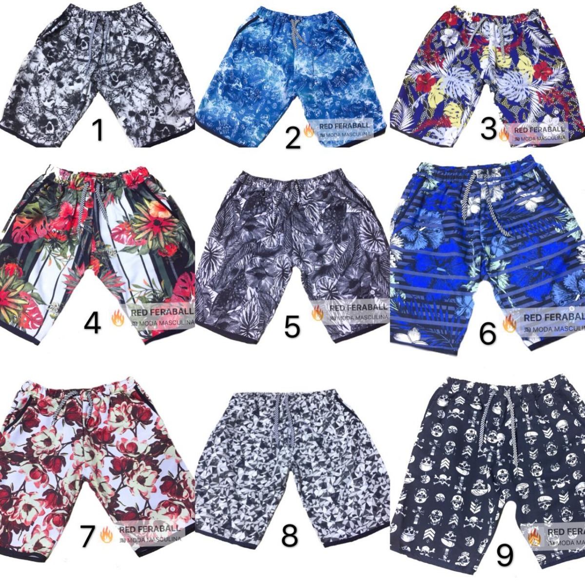 Bermuda Short Moletom Kit 3 Praia Academia Corrida - R$ 100,90 em Mercado Livre