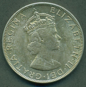 Moneda Una Bermudas Plata De Gran 1964 Corona N0nvOm8w