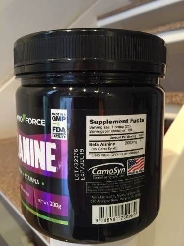 Beta Alanina Myo Force Carnosyn 100 Doses - R$ 89,90 em Beta Alanina Myo Force Carnosyn 100 Doses - R$ 89,90 em