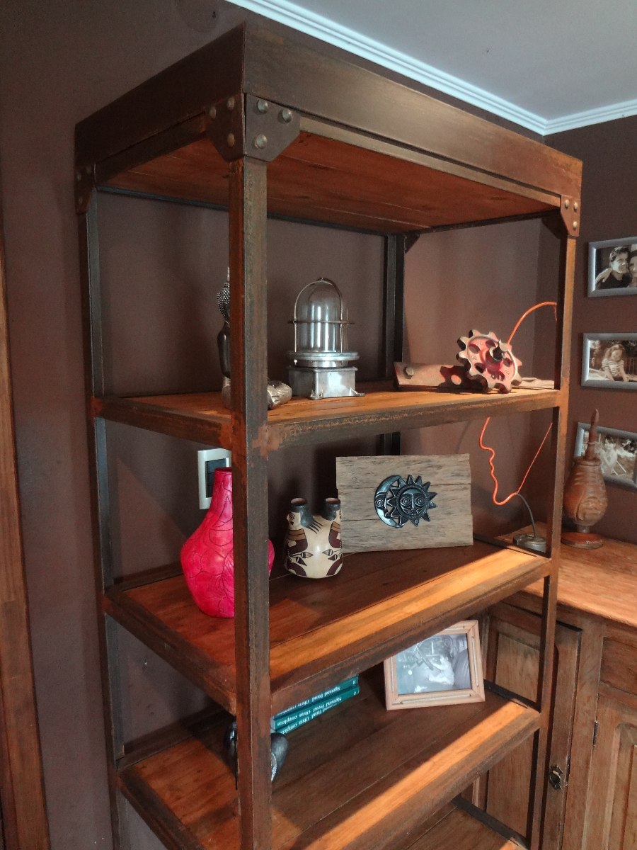 biblioteca estilo industrial mueble accesorio hierro madera cargando zoom - Muebles Estilo Industrial biblioteca estilo industrial mueble accesorio hierro madera cargando zoom - Muebles Estilo Industrial