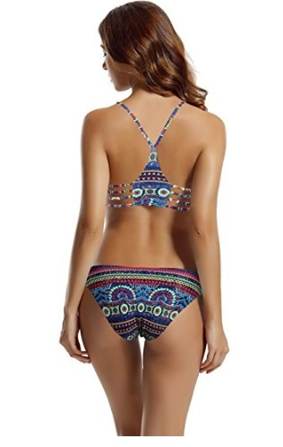 Descubierta Espalda Zeraca Bikini Colores Cruzada J1uTK3lFc