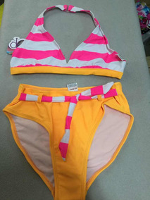 Op Y Niña Rayas Amarillo Fucsia Bikini Con Blanco rtxCsQBhd