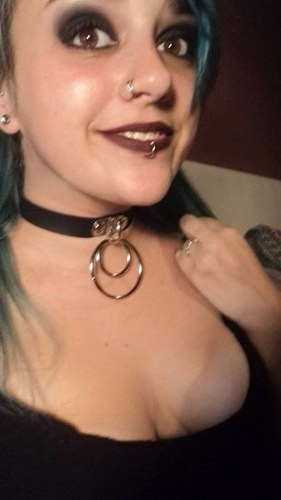 bitchcraft choker unif gargantilla doble argolla rock dark
