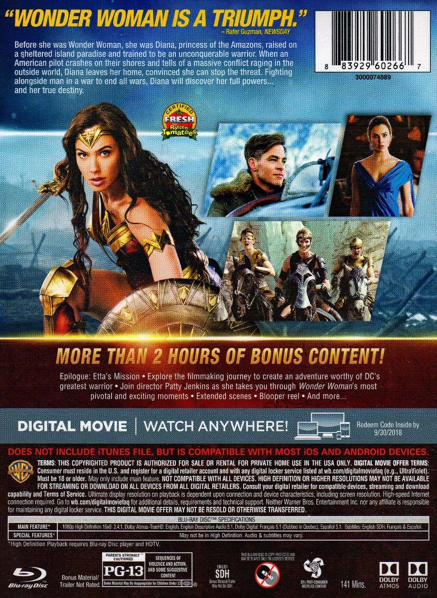 Blu Ray Wonder Woman Digibook Lenticular - Stock - Nuevo ...