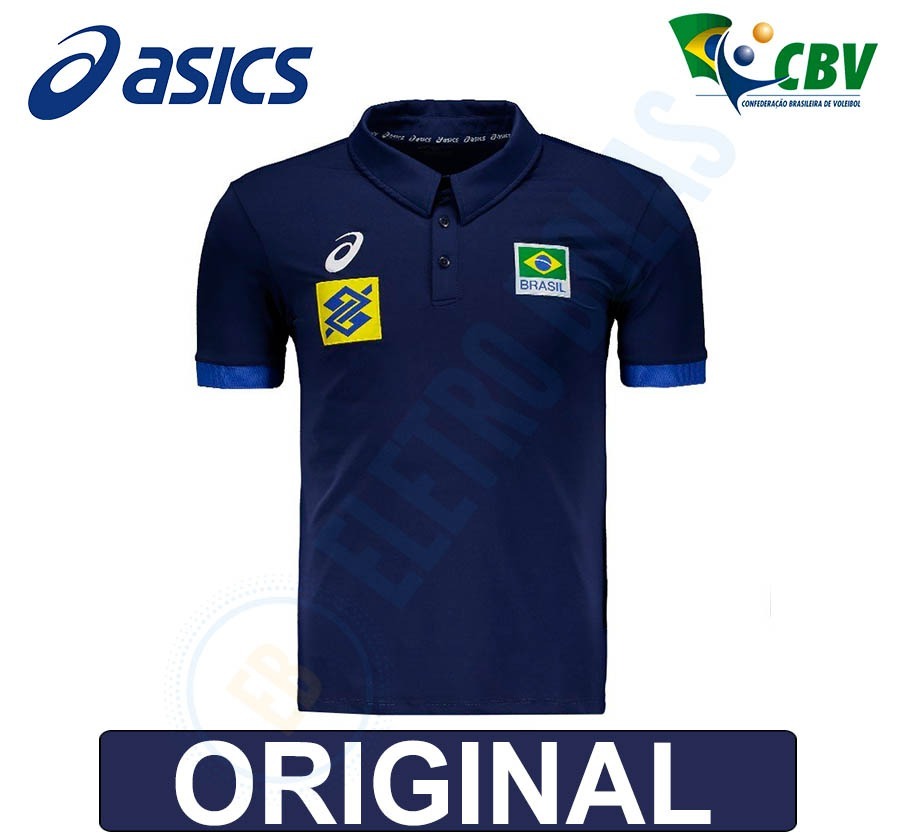 Download Blusa Camisa Polo Vôlei Seleção Brasileira Cbv Oficial Asics - R$ 209,90 em Mercado Livre