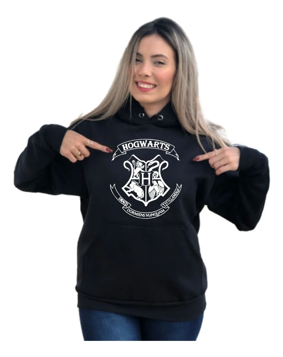 Lizzu Estampas | Blusa De Frio Harry Potter Moletom Hogwarts + Brinde Grátis - R$ 149,00