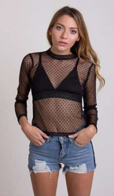 blusa malla negra