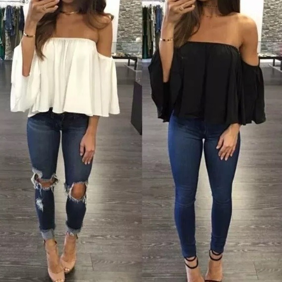 Blusa Manga Larga Elegante. Leggins, crop top.