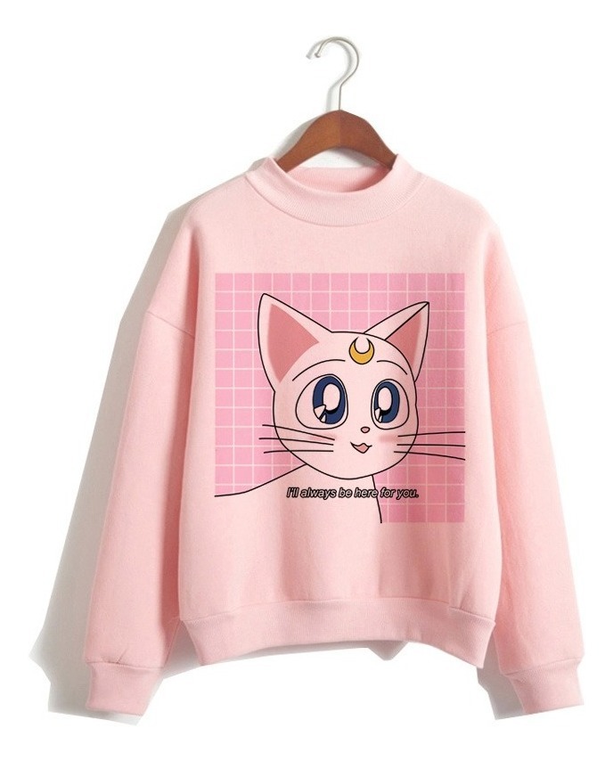 Blusa Moletom Gatinho Fofo Miau For You Gola Redonda De Frio - R$ 64,90 em Mercado Livre